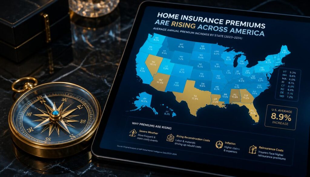 A digital tablet displaying a cyan and gold data-driven insurance infographic, symbolizing original research and backlink acquisition through digital PR.