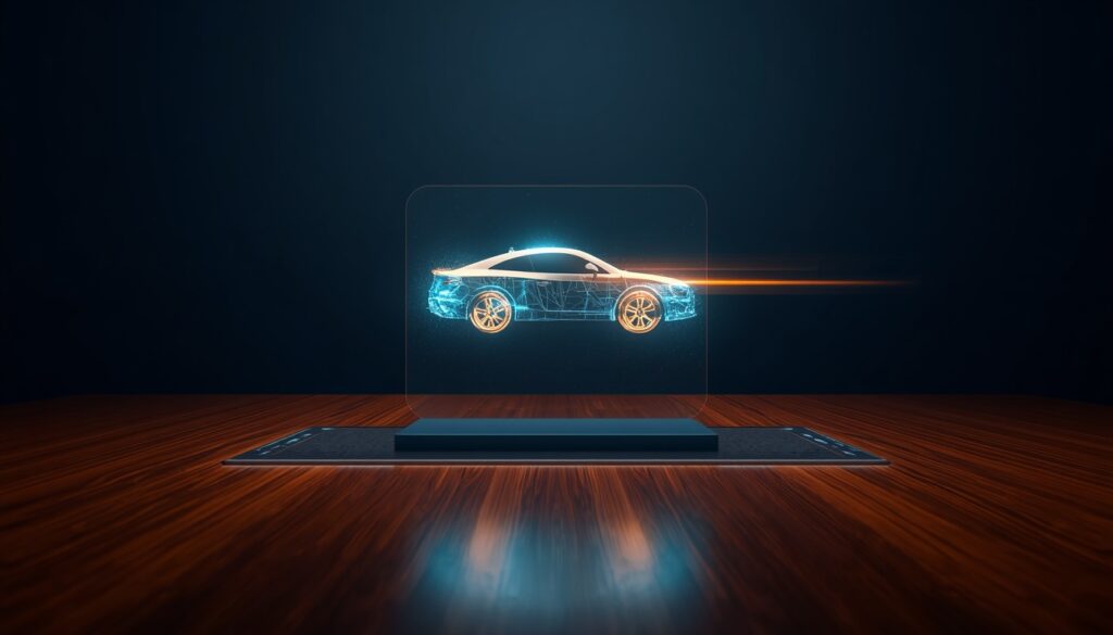 A 3D digital stopwatch and car silhouette glowing in cyan and gold, representing fast same-day auto insurance landing page conversions.